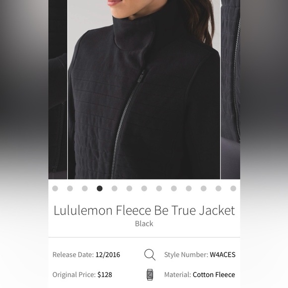 Lululemon Women’s Jacket Fleece Be True Jacket Black size 6 - Picture 4 of 16